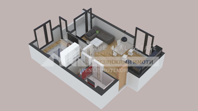 Продаја  1 спаваћа соба Бургас , Изгрев , 69 м2 | 11426511 - слика [3]