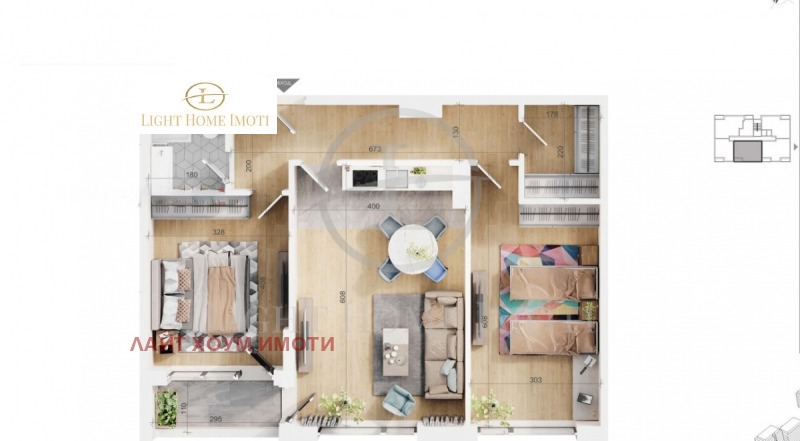 Til salgs  2 soverom Plovdiv , Trakija , 100 kvm | 48993801 - bilde [3]