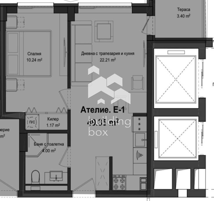 En venta  Ático Plovdiv , Gagarin , 56 metros cuadrados | 60259436 - imagen [2]