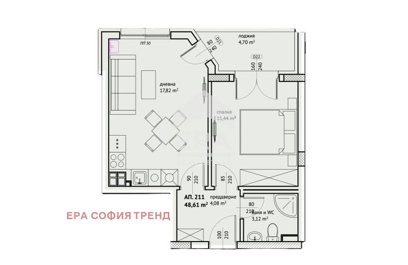 Продава 2-СТАЕН, гр. София, Малинова долина, снимка 5 - Апартаменти - 55273798