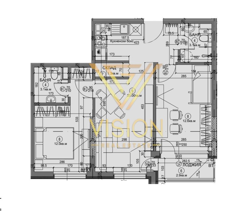 Продава 3-СТАЕН, гр. София, Бъкстон, снимка 2 - Aпартаменти - 48624099