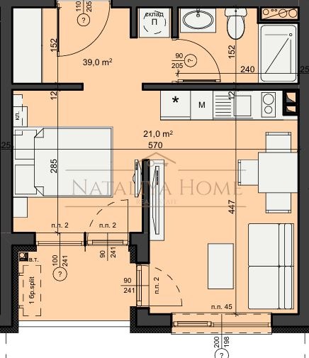 Til salgs  Studio Burgas , Meden rudnik - zona V , 44 kvm | 48077469 - bilde [2]