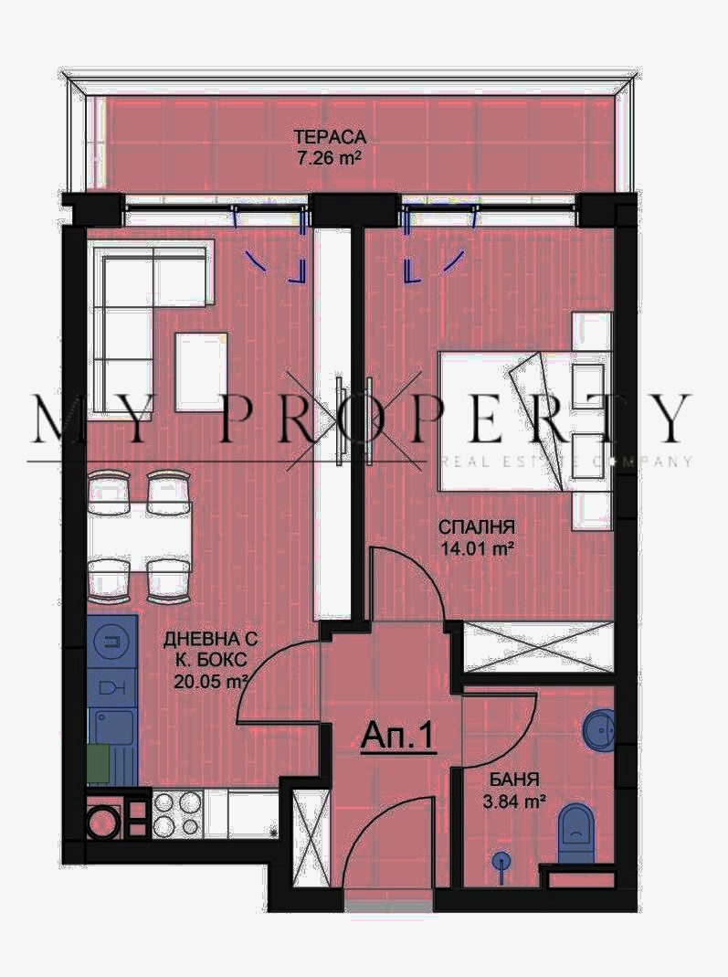 Προς πώληση  1 υπνοδωμάτιο Σοφηια , Μαληνοβα δοληνα , 69 τ.μ | 59144487 - εικόνα [4]