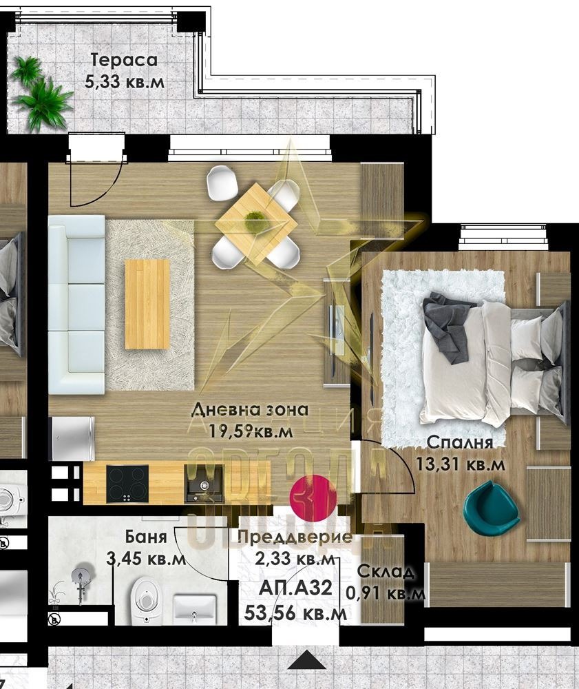 Продава 2-СТАЕН, гр. Пловдив, Остромила