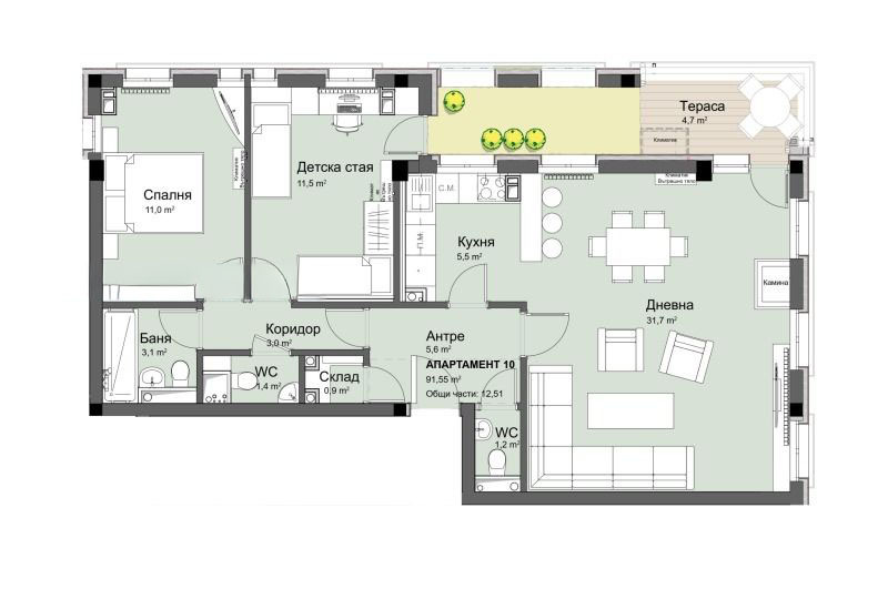 Продава 3-СТАЕН, град София, Красно село • 296900 € / 580685.93 лв. • 26438134 1
