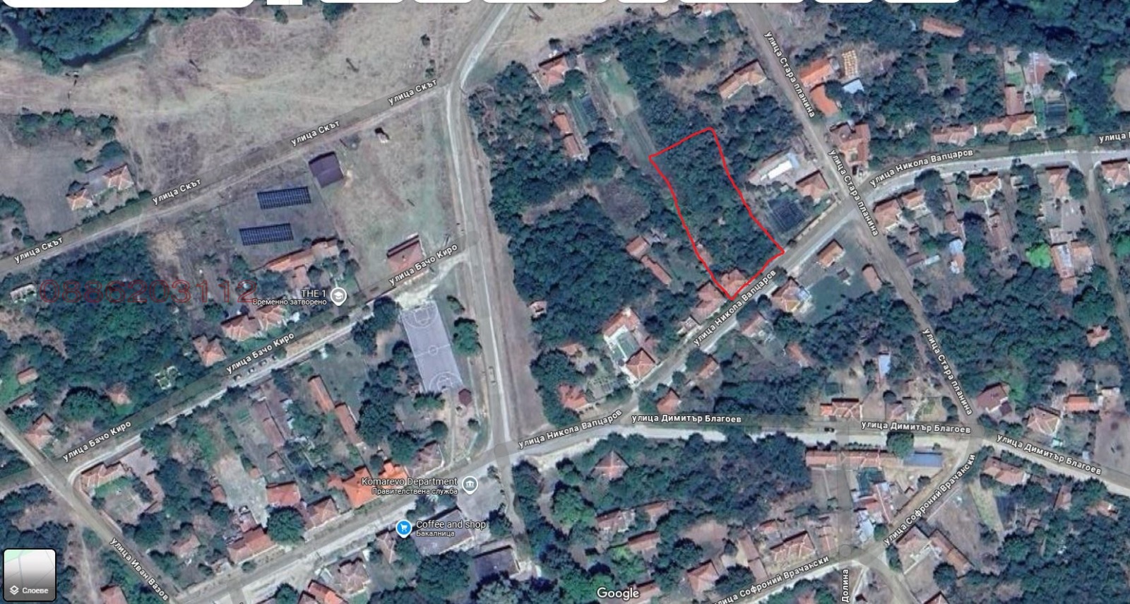 Продава ПАРЦЕЛ, с. Комарево, област Враца, снимка 2 - Парцели - 55460054