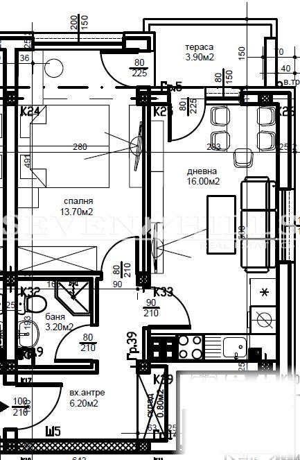 À venda  1 quarto Plovdiv , Ostromila , 59 m² | 93503559 - imagem [3]