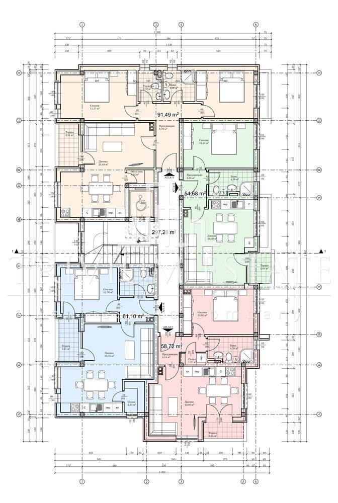 Till salu  1 sovrum Plovdiv , Proslav , 67 kvm | 60023697 - bild [3]