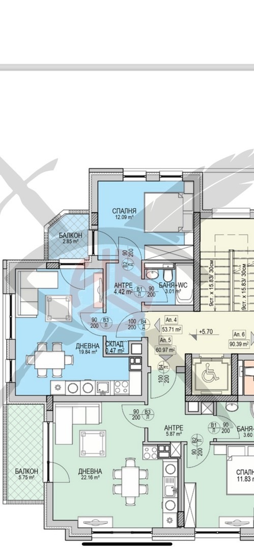 Продава МНОГОСТАЕН, гр. София, Кръстова вада, снимка 3 - Aпартаменти - 49007913