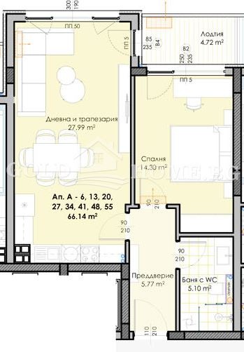 Продава 2-СТАЕН, гр. Пловдив, Гагарин, снимка 5 - Апартаменти - 53887566