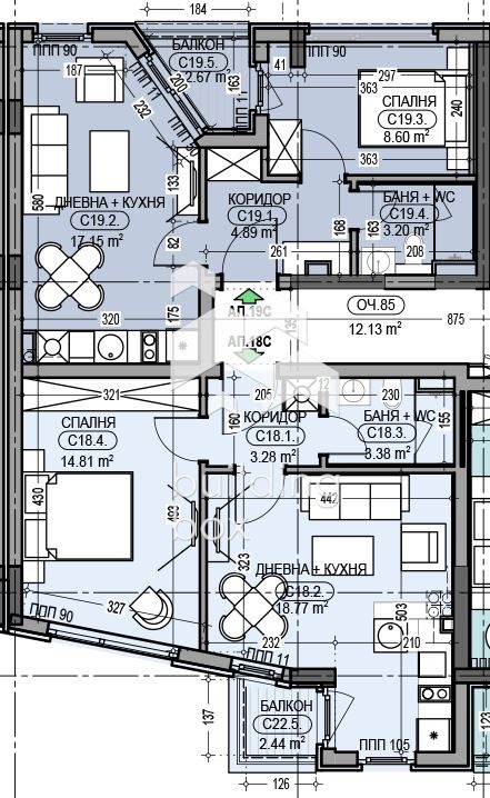 Продава  2-стаен град София , Дианабад , 59 кв.м | 58360582 - изображение [5]