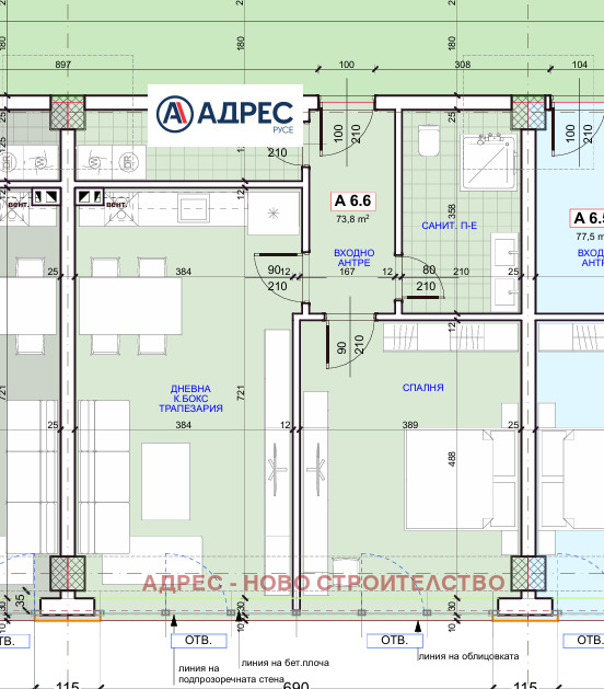 À vendre  1 chambre Rouse , Zdravets Iztok , 86 m² | 72152473 - image [3]