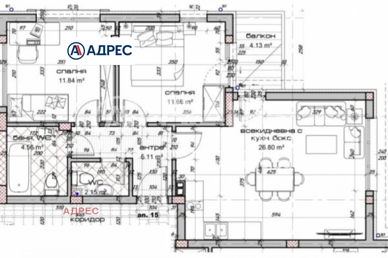 Продава 3-СТАЕН, гр. Варна, Виница, снимка 2 - Aпартаменти - 48725419