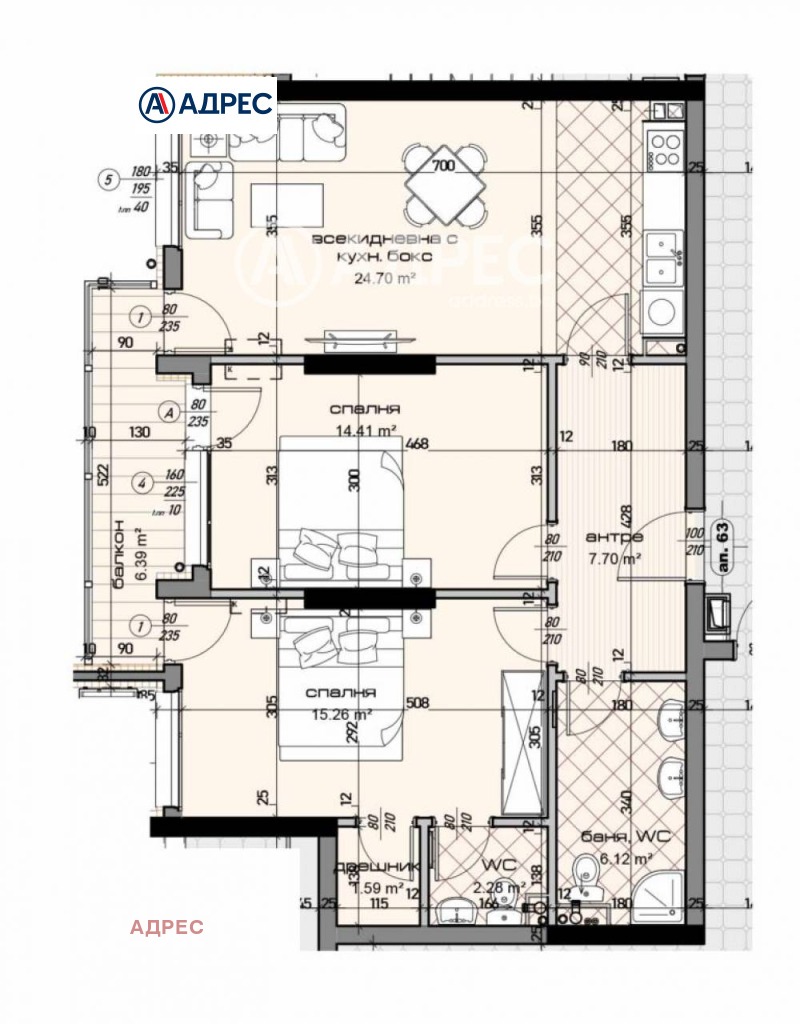 Zu verkaufen  2 Schlafzimmer Warna , Mladost 1 , 110 qm | 95131068