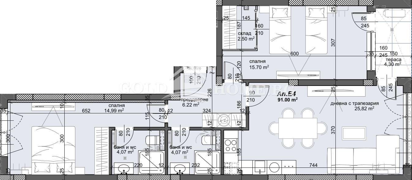 Продава 3-СТАЕН, гр. Пловдив, Тракия, снимка 2 - Апартаменти - 55405076