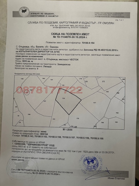 Продава ЗЕМЕДЕЛСКА ЗЕМЯ, с. Давидково, област Смолян, снимка 4 - Земеделска земя - 52784999