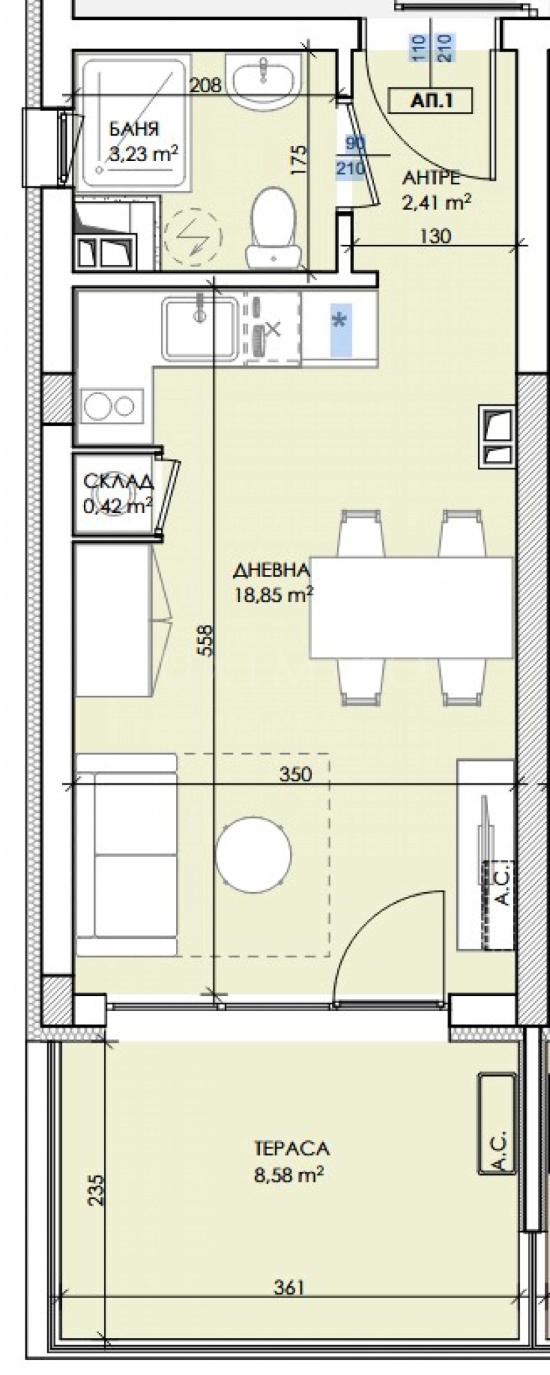 Продава 1-СТАЕН, с. Равда, област Бургас, снимка 2 - Апартаменти - 53178325