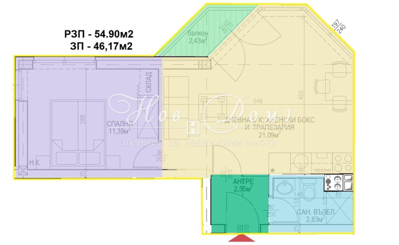 Продава 2-СТАЕН, гр. София, Обеля, снимка 2 - Апартаменти - 53162522