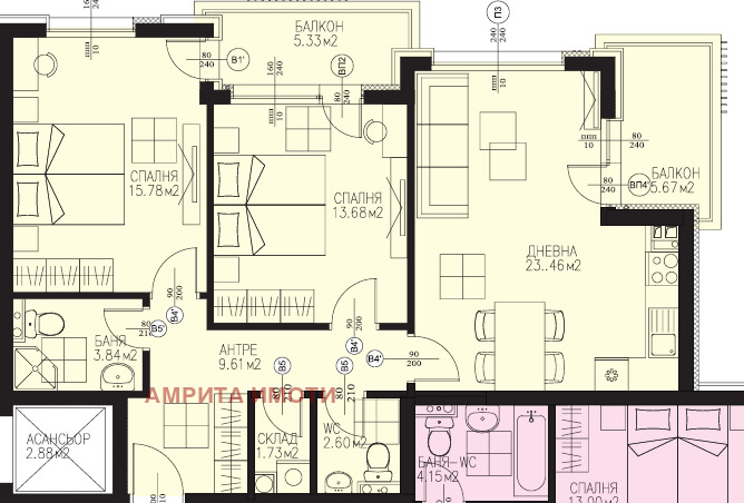 À vendre  2 chambres Sofia , Dragalevtsi , 112 m² | 52233156 - image [2]