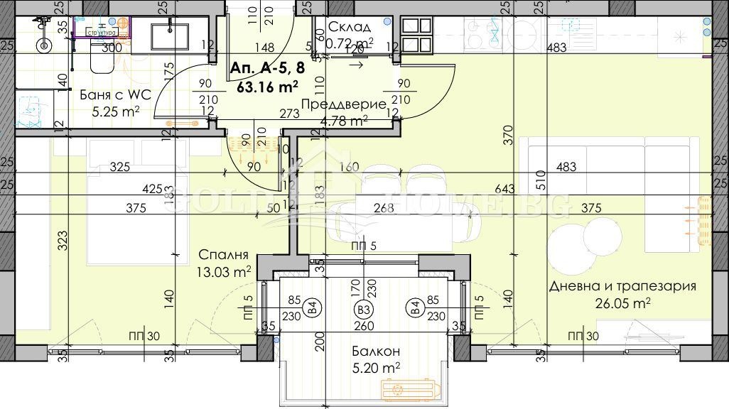 Продава 2-СТАЕН, гр. Пловдив, Остромила, снимка 14 - Апартаменти - 54495843