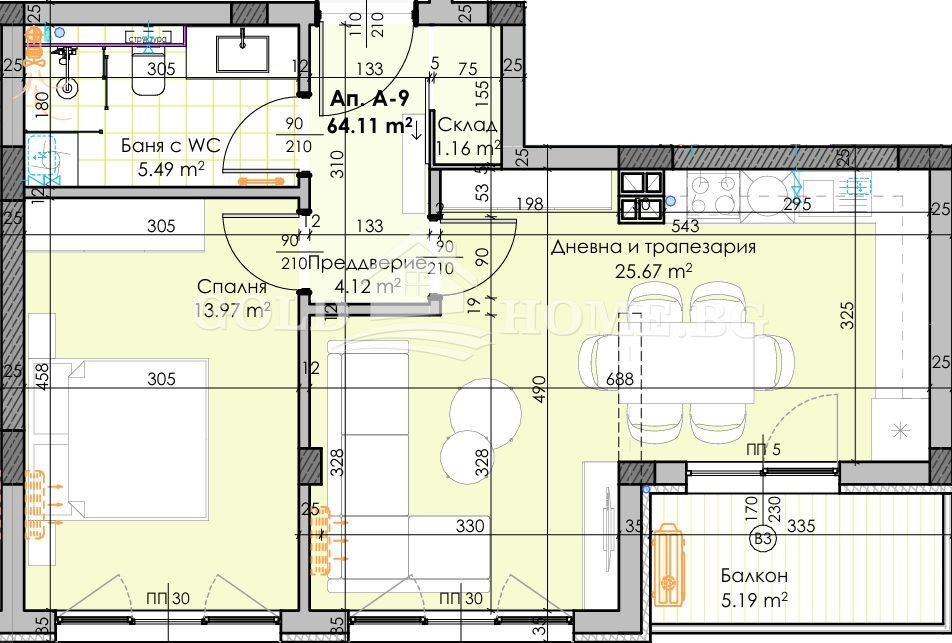 Продава 2-СТАЕН, гр. Пловдив, Остромила, снимка 13 - Апартаменти - 54495843