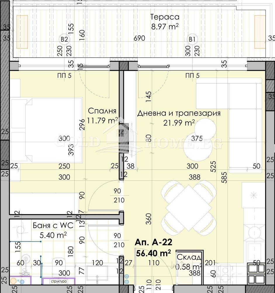 Продава 2-СТАЕН, гр. Пловдив, Остромила, снимка 4 - Апартаменти - 54495843