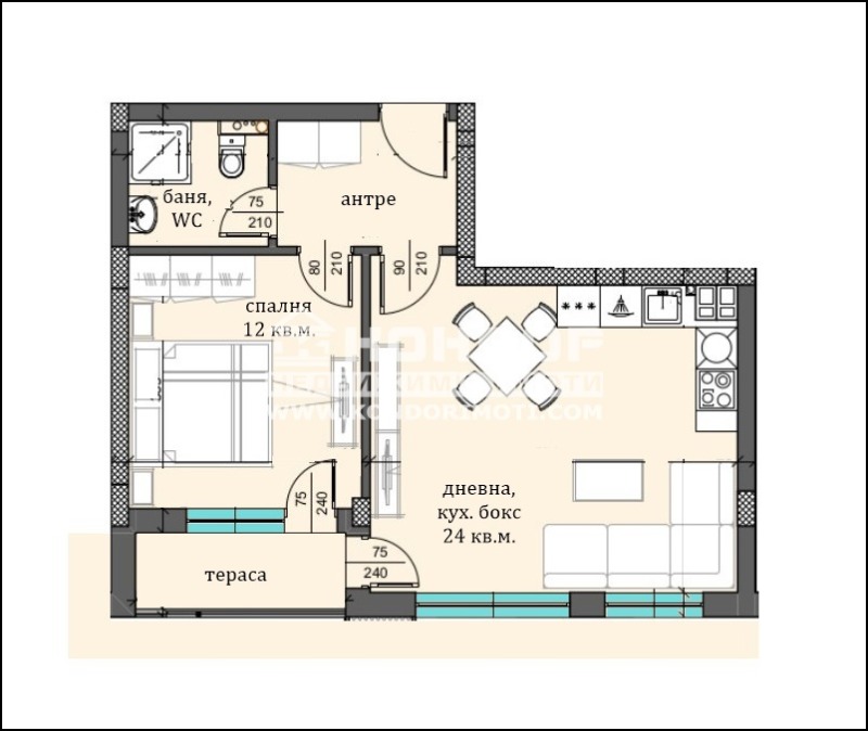 Продава  2-стаен град Пловдив , Център , 66 кв.м | 50686347 - изображение [2]