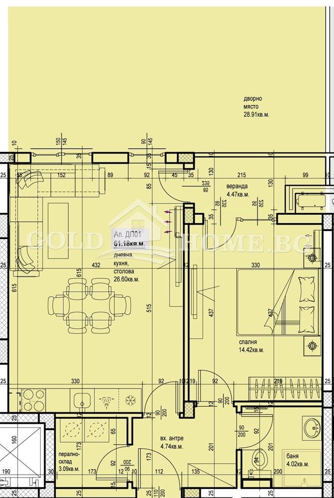 En venta  1 dormitorio Plovdiv , Ostromila , 66 metros cuadrados | 38833271 - imagen [8]