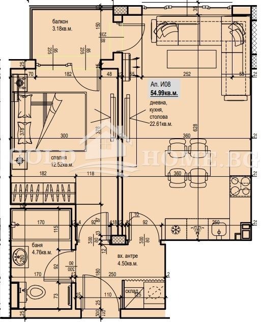 Myytävänä  1 makuuhuone Plovdiv , Ostromila , 85 neliömetriä | 38833271 - kuva [5]