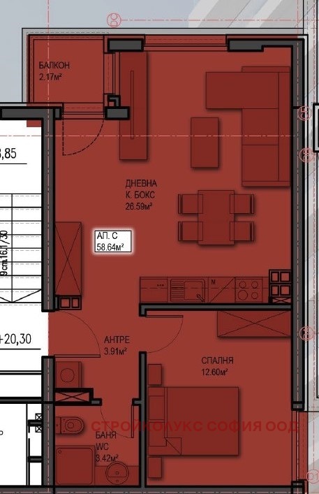 Na prodej  1 ložnice Sofia , Mladost 4 , 74 m2 | 49715841