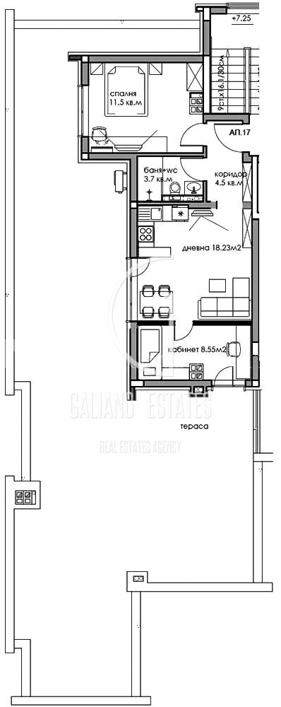 Til salg  1 soveværelse Sofia , Obelya , 73 kvm | 77052232 - billede [2]