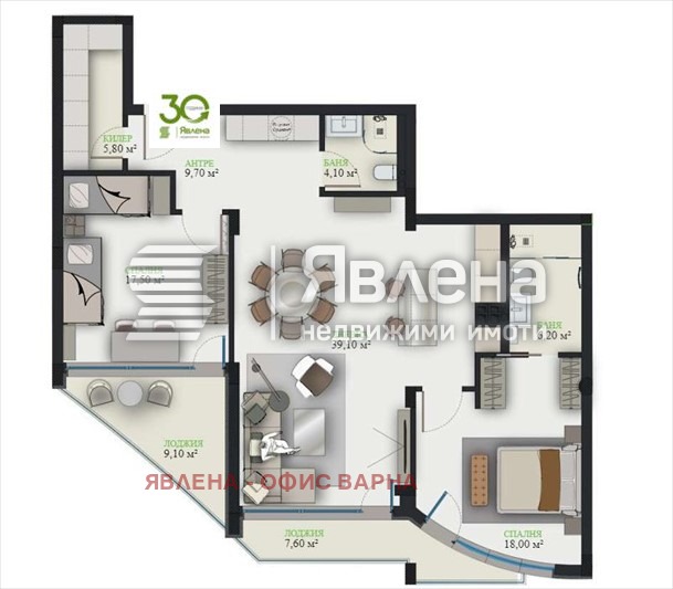 Продава 3-СТАЕН, гр. Варна, м-т Ален мак, снимка 13 - Апартаменти - 56319204