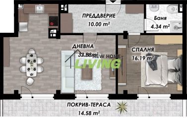 Προς πώληση  1 υπνοδωμάτιο Πλοβδηβ , Βελομορσκη , 100 τ.μ | 63557665 - εικόνα [2]