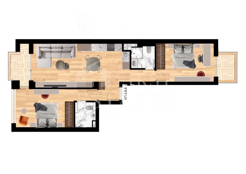 Te koop  2 slaapkamers Sofia , Tsentar , 97 m² | 96322210 - afbeelding [15]