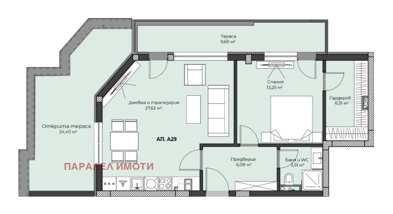 Продава  1 Schlafzimmer Plowdiw , Hristo Smirnenski , 95 кв.м | 89453102