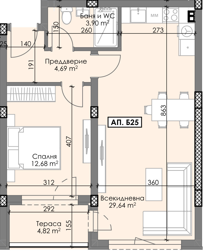 Продава 2-СТАЕН, гр. Пловдив, Остромила, снимка 2 - Апартаменти - 53315848