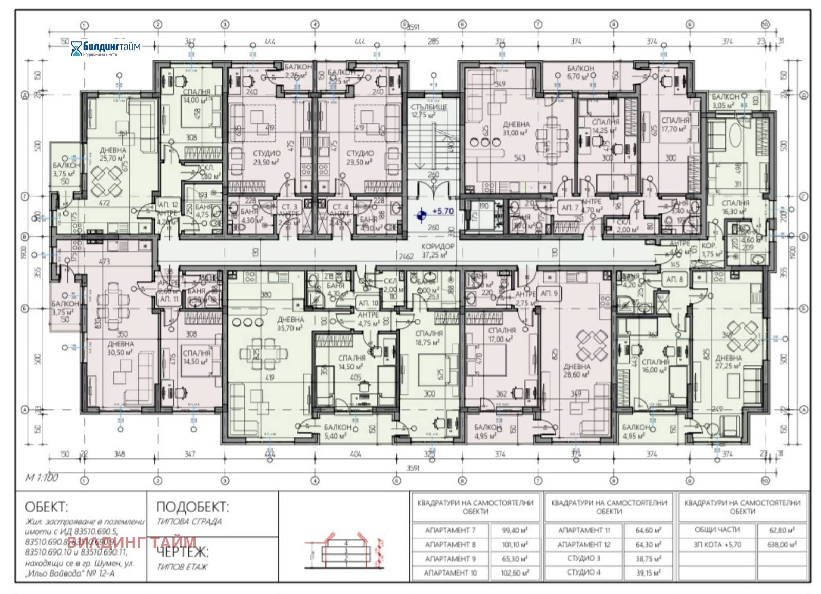 Продава 1-СТАЕН, гр. Шумен, Куршун чешма, снимка 2 - Апартаменти - 53679112