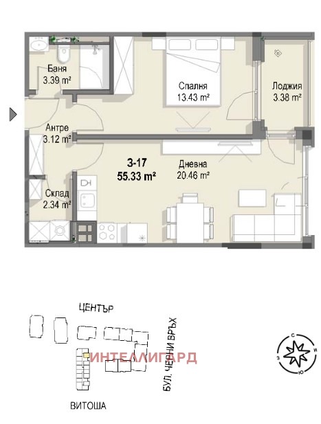 На продаж  1 спальня София , Кръстова вада , 65 кв.м | 40710118 - зображення [13]