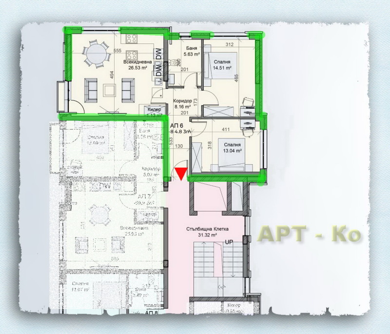 Продава 3-СТАЕН в град Перник, Център - 104 кв.м / 170 000 € » 332 491.10 лв., АРТ-КО