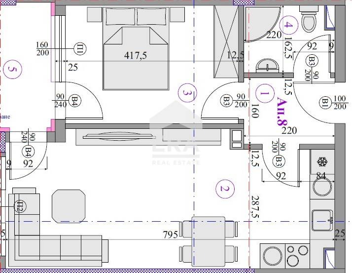 Myytävänä  1 makuuhuone Sofia , Malinova dolina , 73 neliömetriä | 54663684 - kuva [8]