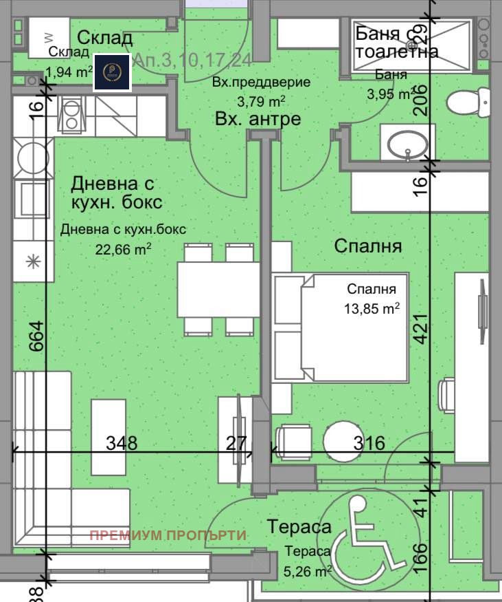 Til salg  1 soveværelse Plovdiv , Ostromila , 72 kvm | 49370135 - billede [3]