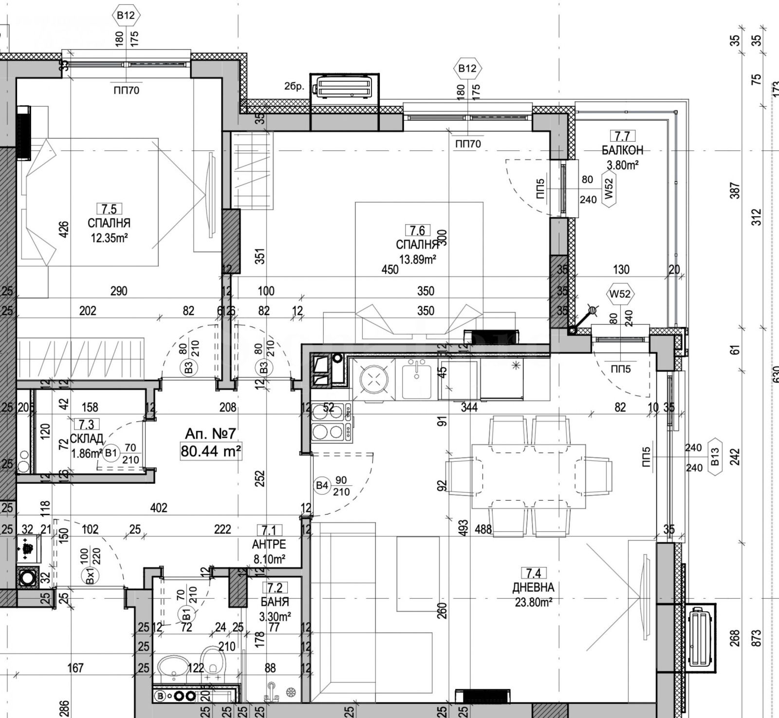 Продава 3-СТАЕН, гр. София, Кръстова вада, снимка 7 - Апартаменти - 53186296