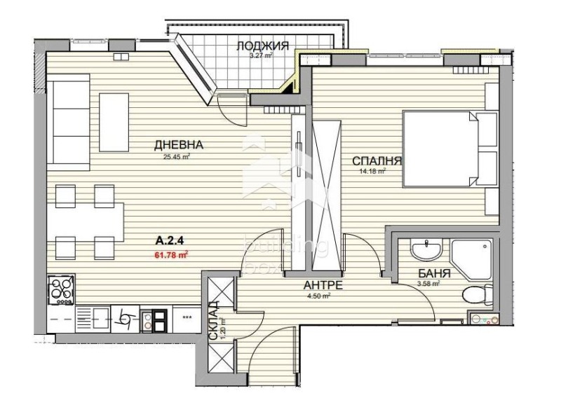 Eladó  1 hálószoba Sofia , Krasno selo , 74 négyzetméter | 40398574 - kép [2]