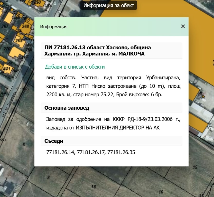 Продава ПАРЦЕЛ, гр. Харманли, област Хасково, снимка 2 - Парцели - 52110725