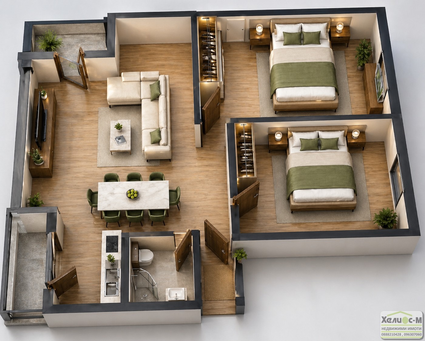 Продава 3-СТАЕН, гр. Монтана, Широк център, снимка 17 - Апартаменти - 54346027