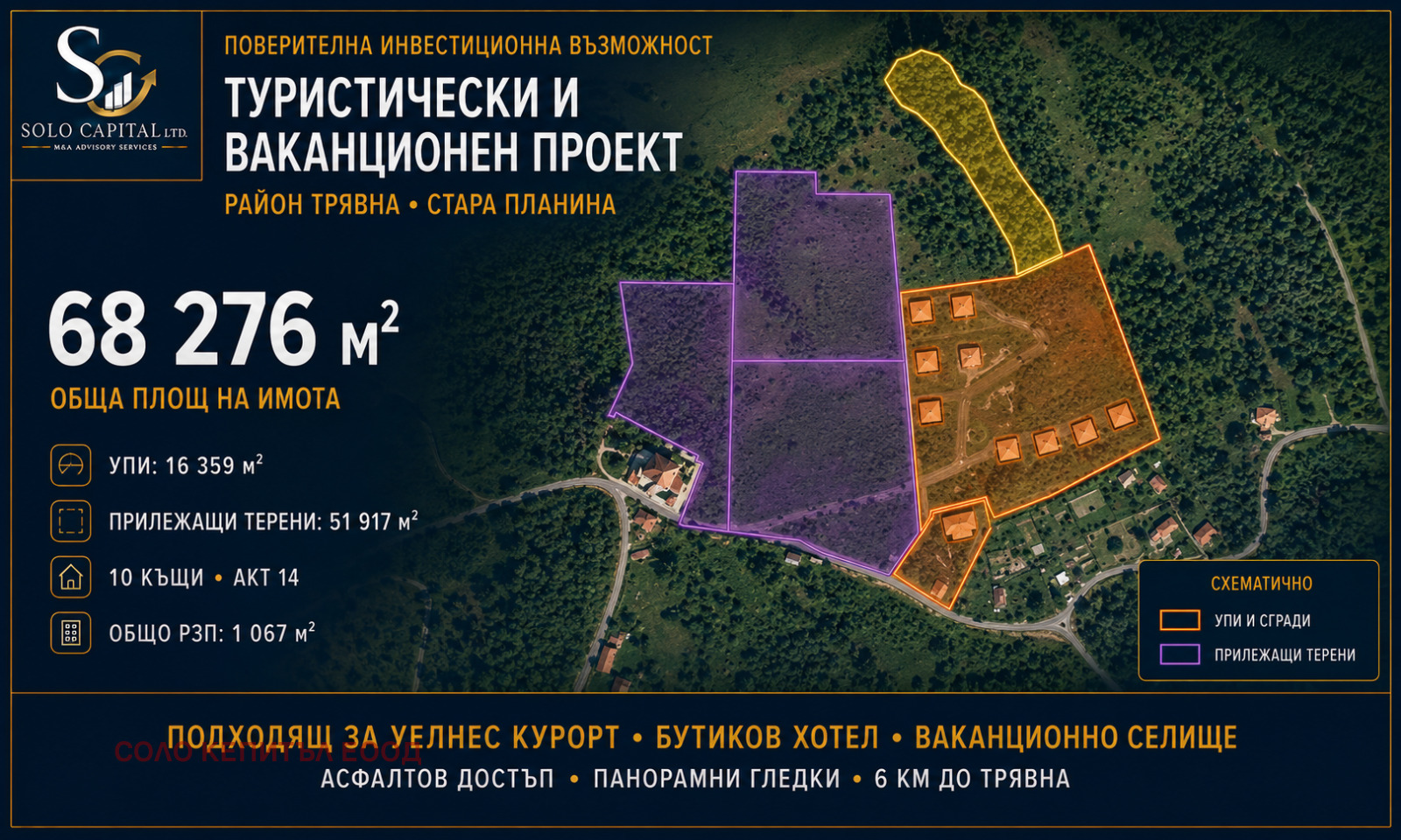 Продава ПАРЦЕЛ, гр. Трявна, област Габрово