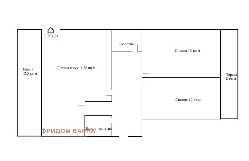 Продаја  2 спаваће собе Варна , Конфуто , 88 м2 | 96906101