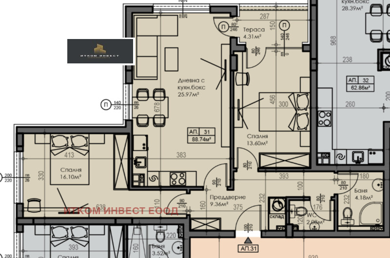 Na prodej  2 ložnice Sofia , Malinova dolina , 102 m2 | 72984180 - obraz [2]