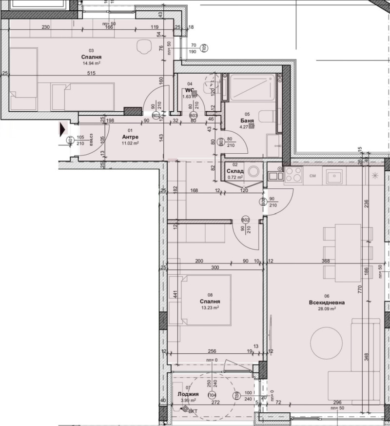Продава 3-СТАЕН, гр. Варна, Виница, снимка 3 - Апартаменти - 53108875