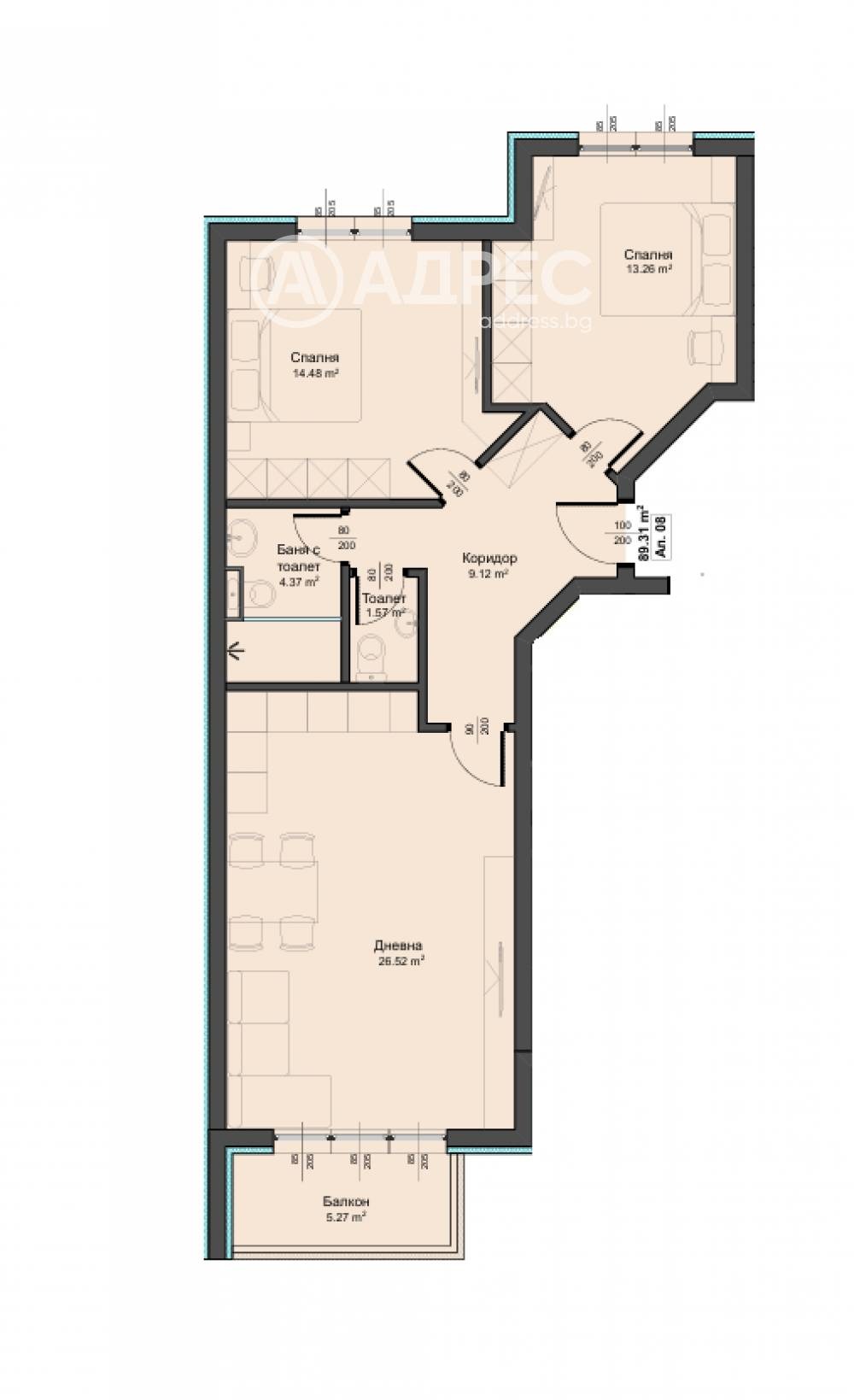 Продава 3-СТАЕН, гр. Варна, Аспарухово, снимка 2 - Апартаменти - 55090980